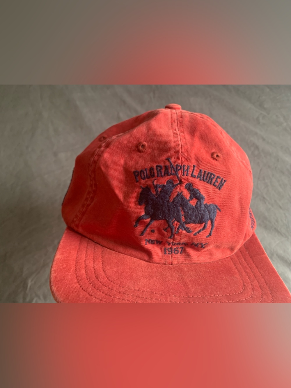Polo by Ralph Lauren Red Cap with Navy Embroidered Logo